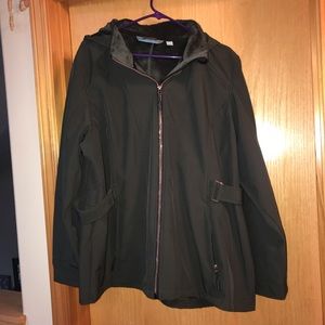 Free country olive green hooded jacket